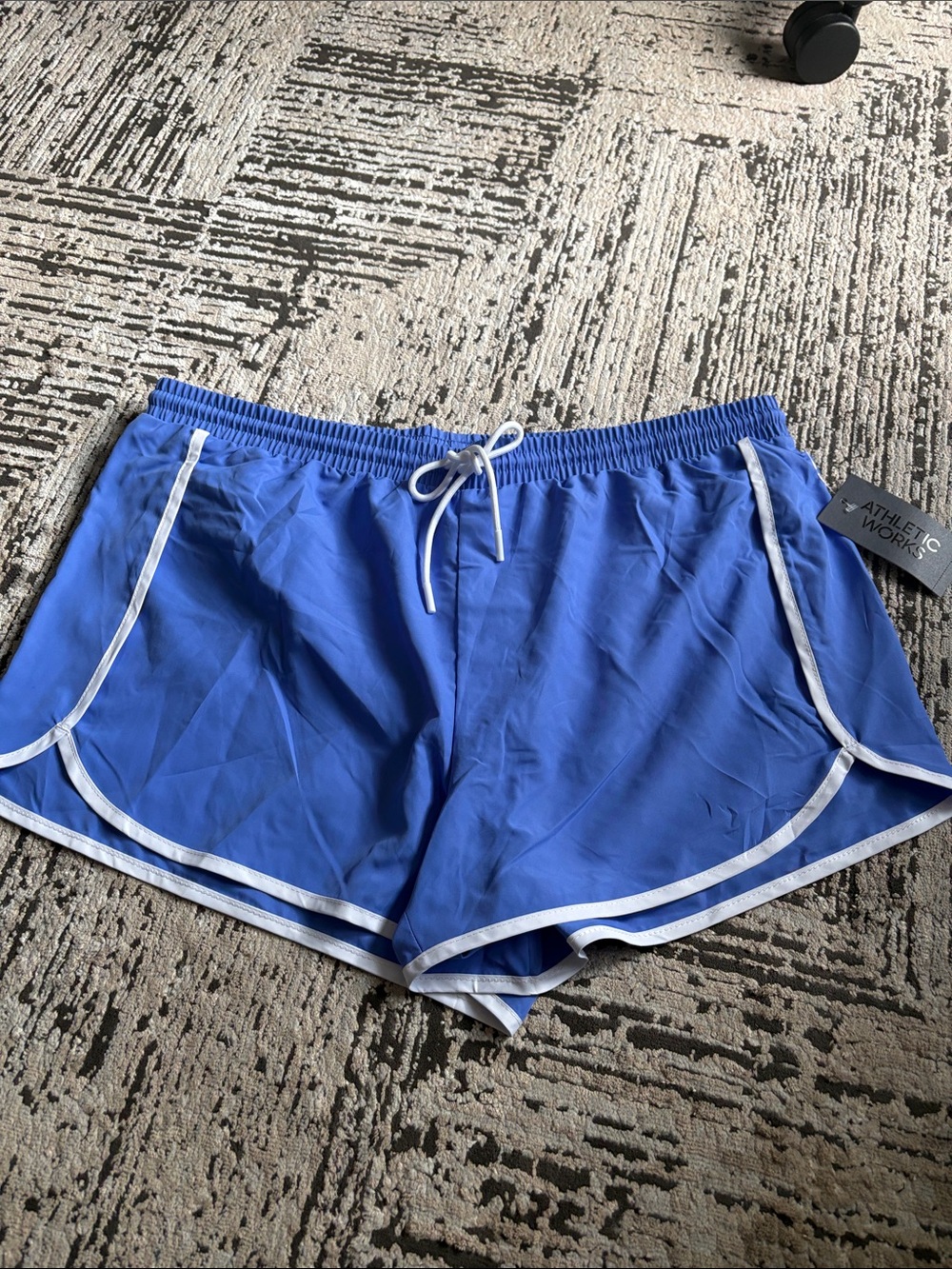 Athletic Works Royal Blue Women's Athletic Shorts with White Trim